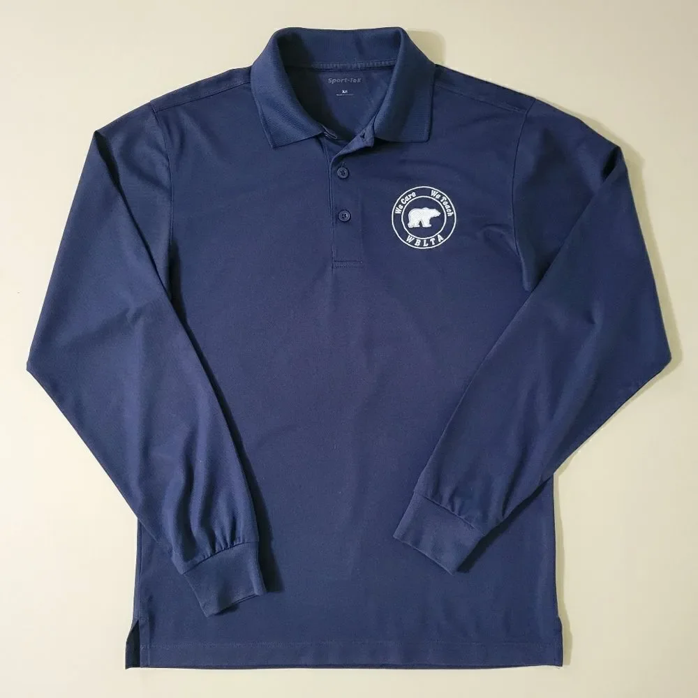 Sport-Tek® Women’s Navy Long Sleeve Micropique Sport-Wick® Polo